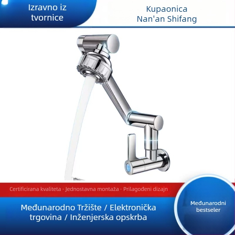 Miješalica slavina za umivaonik, ugrađena instalacija, 20 mm ulaz/izlaz, keramički disk ventila, elektroplatirani površinski sloj, 0-90°C