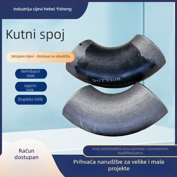 Ugljični čelični koljeno cijevi, otporno na koroziju; debljina zida 2–50 mm; promjer DN10–DN3000; prvi razred