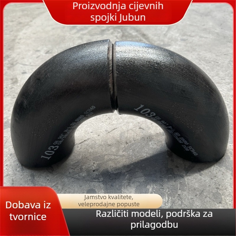 Karbonski čelični zavoj s ravnim šavom, debeli zid, visok tlak