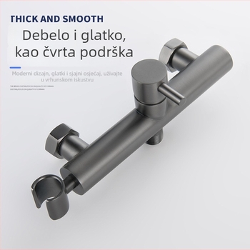 Zidni miješani tuš mixer, bakrenog materijala, keramički jezgreni, 0–90°C, 4 mm ulaz/izlaz