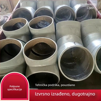 Zavarena dvometalna otporna na habanje koljeno cijev – čelik s ugljikom, DN15, Ø600, debljina zida 6+6 mm, visoka tlak otpornost, otpornost na koroziju, dobra elastičnost