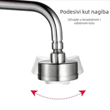 Tuš glava od nehrđajućeg čelika 304, zidna montaža, kišna funkcija, ušteda vode, elektroplatirani završetak, kineskog stila
