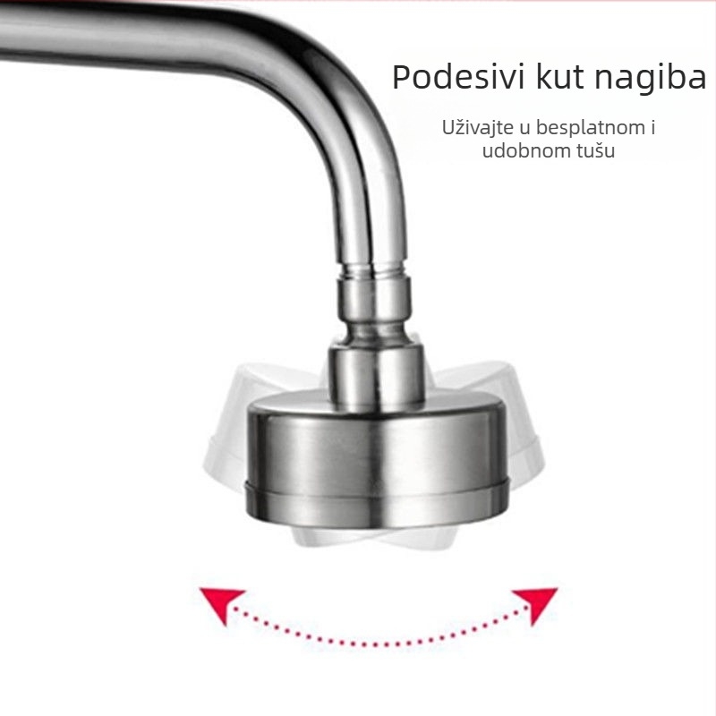 Tuš glava od nehrđajućeg čelika 304, zidna montaža, kišna funkcija, ušteda vode, elektroplatirani završetak, kineskog stila