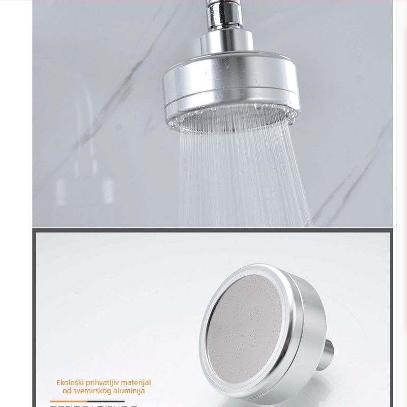 Tuš glava od nehrđajućeg čelika 304, zidna montaža, kišna funkcija, ušteda vode, elektroplatirani završetak, kineskog stila