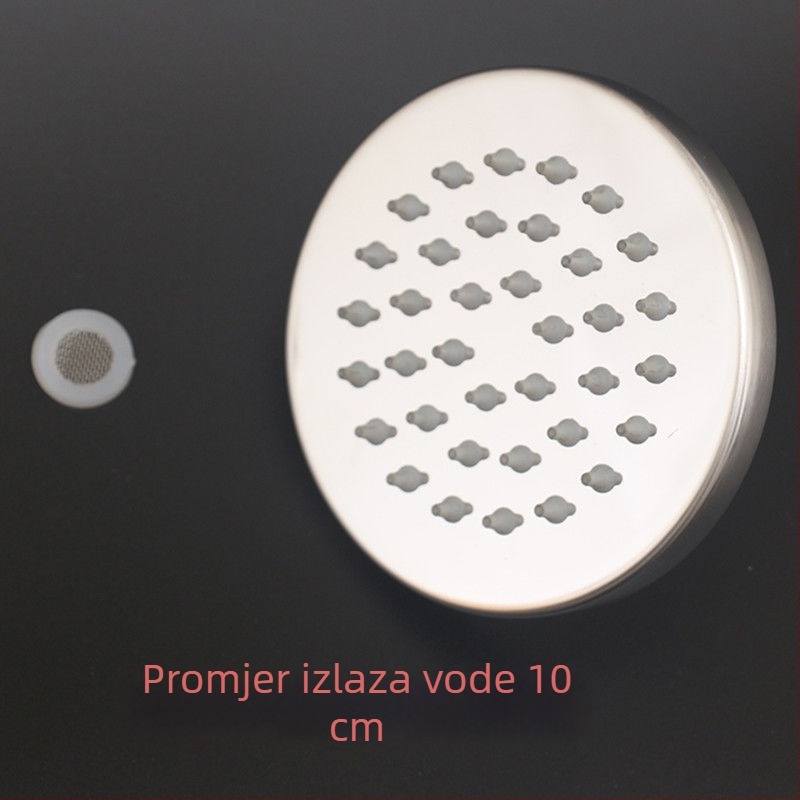 Tuš glava od nehrđajućeg čelika 304, zidna montaža, kišna funkcija, ušteda vode, elektroplatirani završetak, kineskog stila