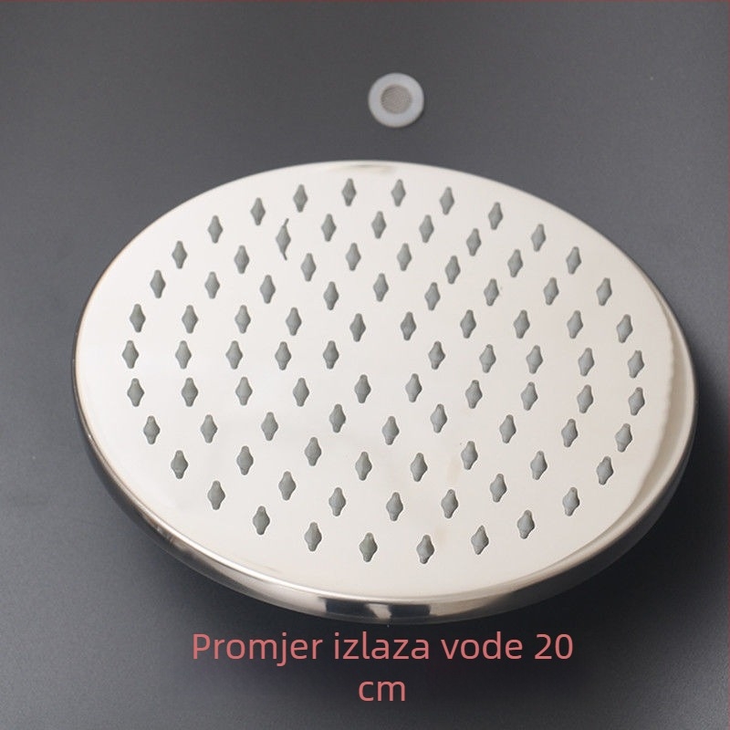 Tuš glava od nehrđajućeg čelika 304, zidna montaža, kišna funkcija, ušteda vode, elektroplatirani završetak, kineskog stila