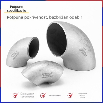 Kut cijevi od ugljičnog čelika, veliki promjer, zavareni spoj, 90°, bez šavova, debeli zid, Ø100 mm