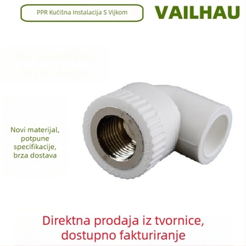 PPR vodovodni spojni dijelovi: koljeno s bakrenim unutarnjim navojem i vanjski navoj trokutnog spoja; toplo zavarivanje; klasa S2.5
