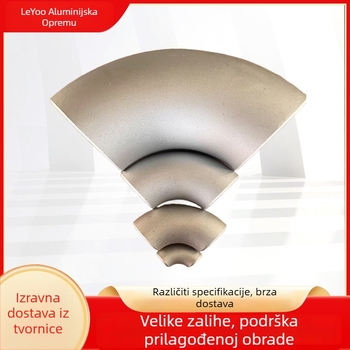 Aluminijski zavoj cijevi, bezšivni zavar, debljina stijenke 2–20 mm, promjer po potrebi, 90° i 45°