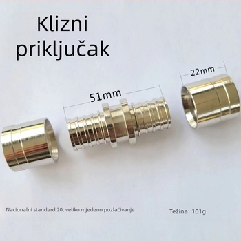 Spojni dijelovi za cijevi podnog grijanja prema nacionalnim standardima, aluminijsko-plastične cijevi, cijevi za toplu vodu, crijeva istog promjera