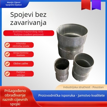 Pozinkirani kutni spoj za cijevi od ugljičnog čelika, DN80, debljina stijenke 4 mm, debljina cijevi 2,5 mm