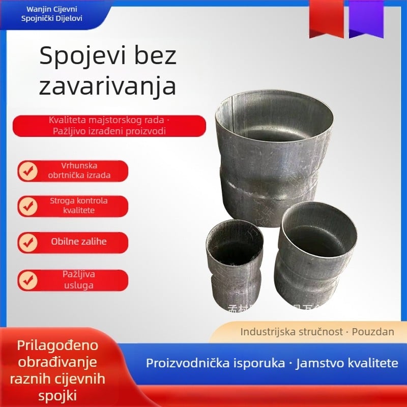 Pozinkirani kutni spoj za cijevi od ugljičnog čelika, DN80, debljina stijenke 4 mm, debljina cijevi 2,5 mm
