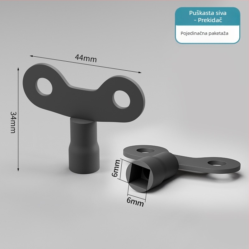 Vanjski zaključni ključ slavine s četverostrukom univerzalnom ručkom, tijelo od željeza, keramički disk ventil, CE-certificirano