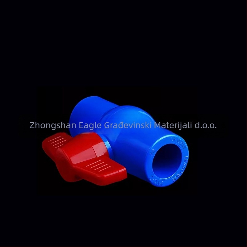 PVC kuglični ventil, marke Liansu, model Ball valve, debljina stijenke 2.0 mm, Nacionalni standard
