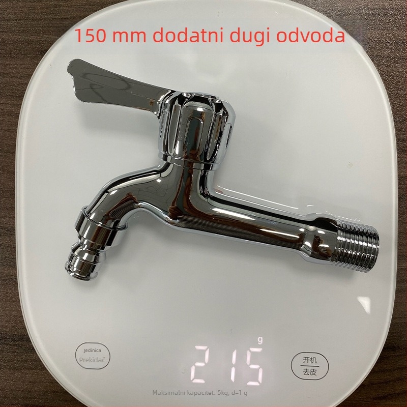 Bakreni kuhinjski slavina s produženim izljevom – miješajući slavina, potpuno bakreno jezgro ventila, jednostruka spojka, elektroplatirani završni sloj