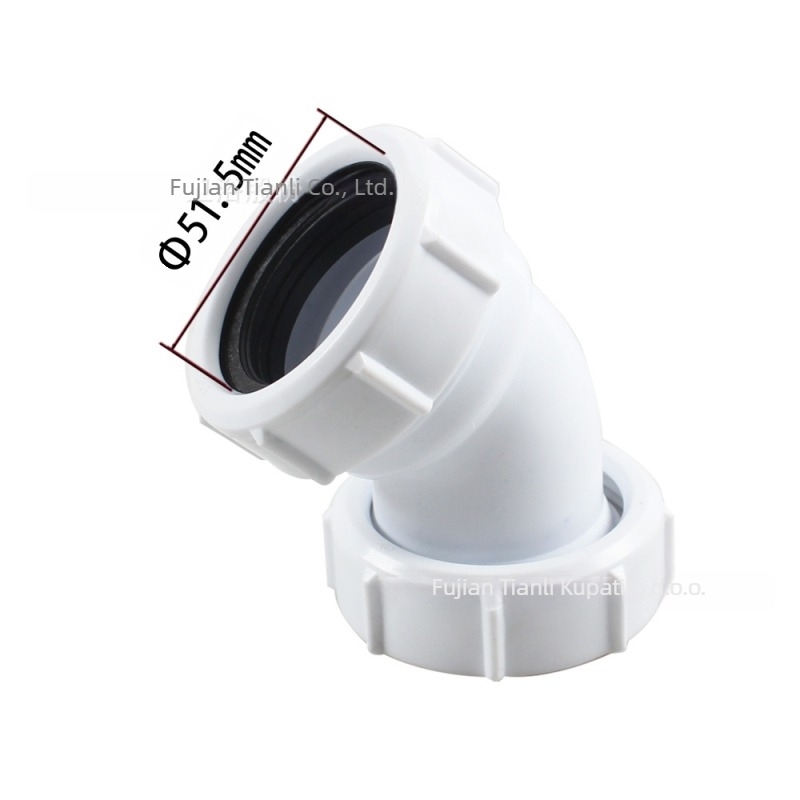 Tuš koljeno 45°, brzo spajanje 40 mm, model QS705C001, plastika