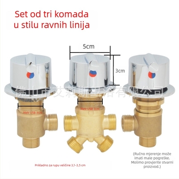Kada miješalica s bakrenim tijelom; radna temperatura 0–100 °C; nazivni tlak 1 MPa; keramička kaseta; vertikalna ugradnja