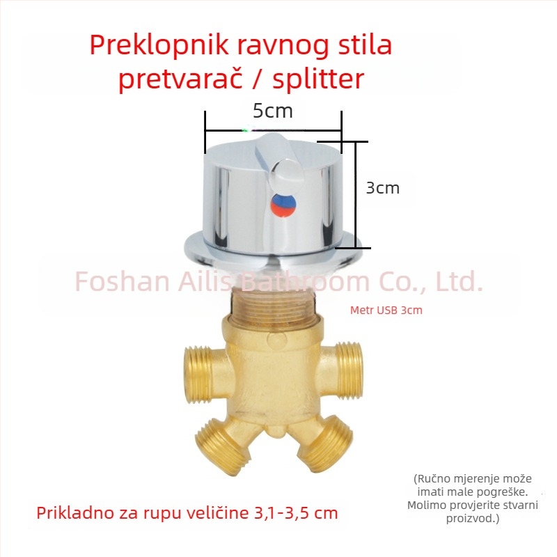 Kada miješalica s bakrenim tijelom; radna temperatura 0–100 °C; nazivni tlak 1 MPa; keramička kaseta; vertikalna ugradnja