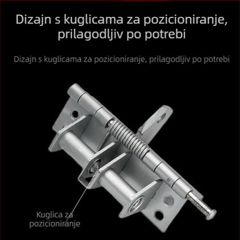 Automatski šarnir sa oprugom za 90° pozicioniranje vrata, običan H-oblik šarki, materijal: željezo i hladno valjana čeli, završna obrada: elektrolitno niklovanje ili prskanje, debljina 1 mm