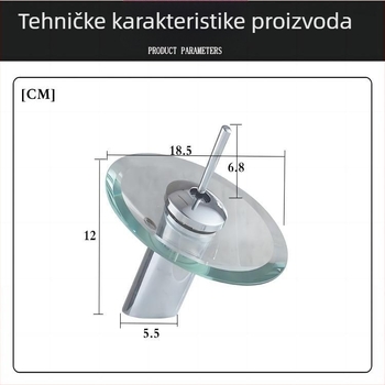 Slavina za umivaonik kupaone, bakrena konstrukcija, model LT-002, vertikalna ugradnja, promjer sjedišta 35 mm