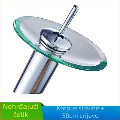 Slavina za umivaonik kupaone, bakrena konstrukcija, model LT-002, vertikalna ugradnja, promjer sjedišta 35 mm