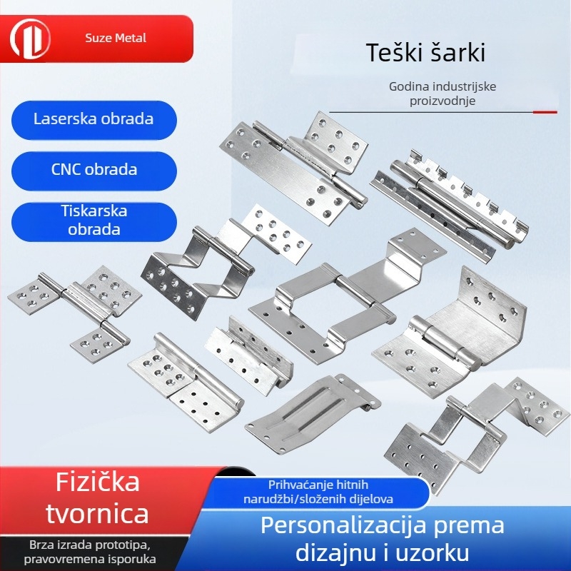 Skrivene šarke od nehrđajućeg čelika za ormariće — posebno oblikovane, zavarenom površinom, moderni minimalistički stil