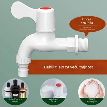 PVC slavina za vodoopskrbne cijevi – plastična, model 20, razina 1
