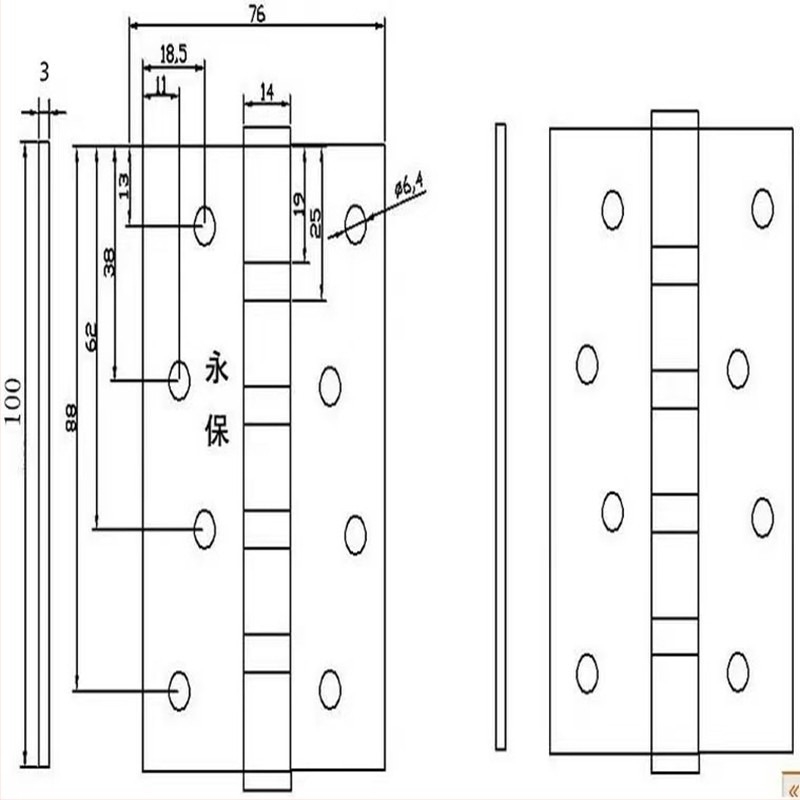 Panta vrata od nehrđajućeg čelika, debljina 2,5 mm, elektropliranje, za unutarnja vrata (Nehrđajući čelik; debljina 2,5 mm; elektropliranje; unutarnja vrata; Brend Excellent)