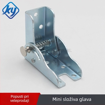 Panta za namještaj s 90 stupnjeva samozaključavajućim mehanizmom, model KY-414-1, od čelika Q235, plavo cinkano, univerzalna primjena