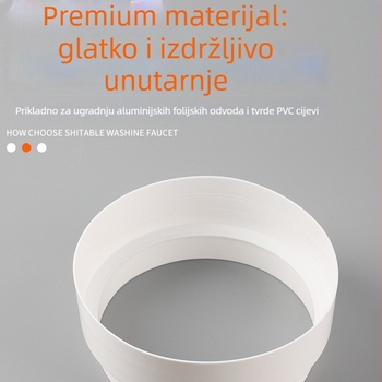 Plastični redukcijski prsten za kuhinjsku napa – konverzijski spoj za PVC ispušni kanal