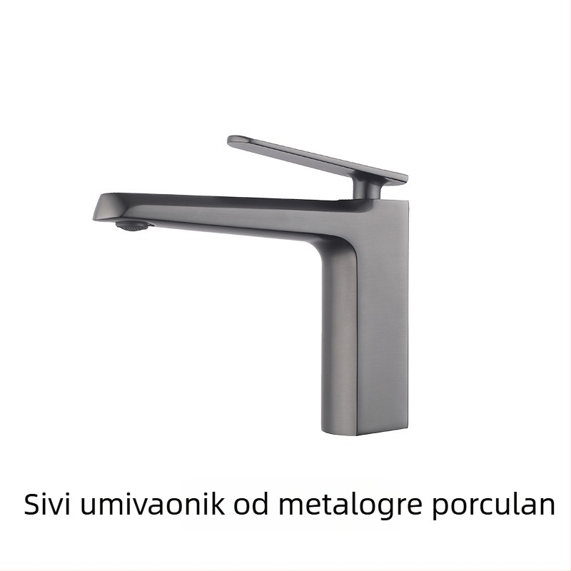 Slavina za umivaonik od mjedi, DRF-CT10, 0–90 °C, keramičko jezgro ventila