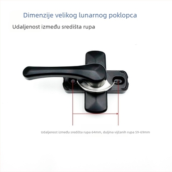 Polumjesna ključavnica LG-2004 | cinkova legura | za vrata i prozore | moderan i jednostavan stil