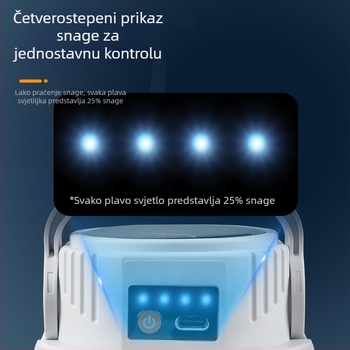 Solarna kamping svjetiljka s mogućnošću punjenja, 3.7V, 5W, žarulja