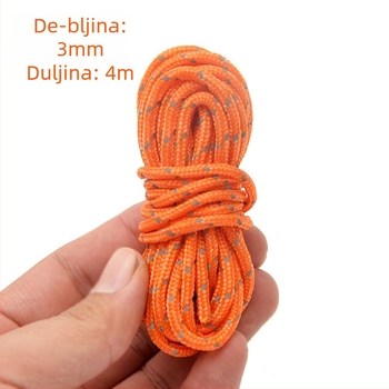 Vetrotno otporan set užeta za kampiranje s 4 užetima i 4 kopčama, brenda Hike Mount, podrijetlo Zhejiang