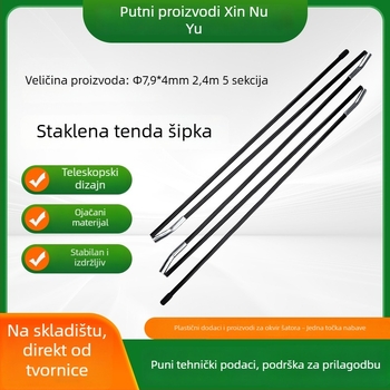 Držač za šator s šipkom od stakloplastike i plastičnim dodacima, sklopiv i debeli dizajn