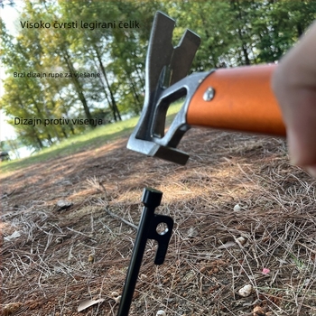 Klinovi za šator i nadstrešak — teški od legiranog čelika, otporni na vjetar, za kampiranje na otvorenom