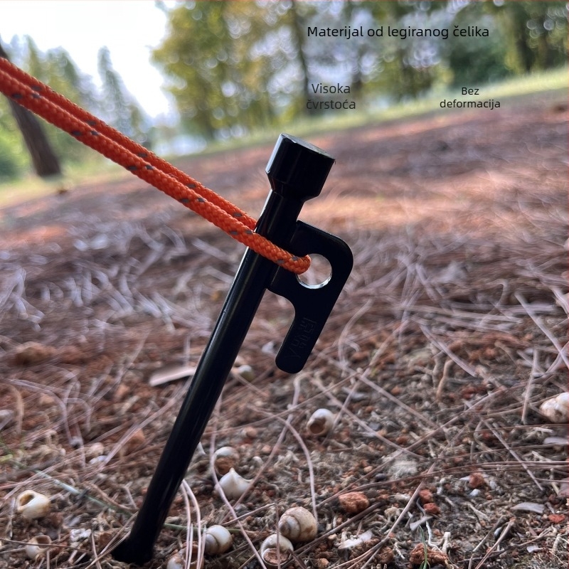 Klinovi za šator i nadstrešak — teški od legiranog čelika, otporni na vjetar, za kampiranje na otvorenom