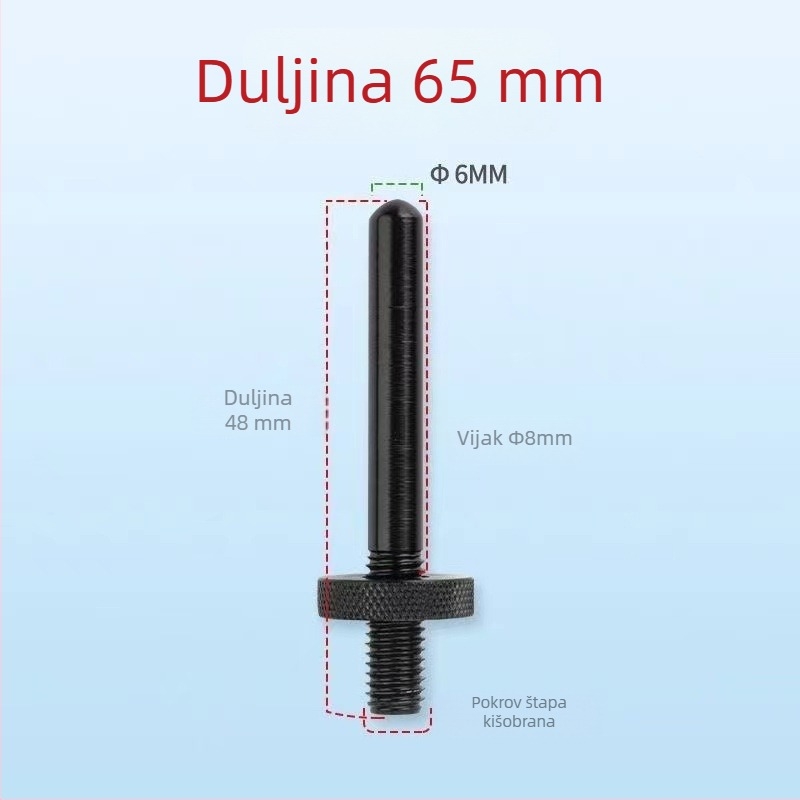 Aluminijski ferrule za šatorsku šipku s vijčanim spojem za potporu šatora