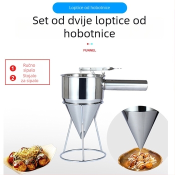 Nehrđajući čelični lijevak za Takoyaki – konični oblik, DIY kalup; marka Zuo tian; podrijetlo Jieyang