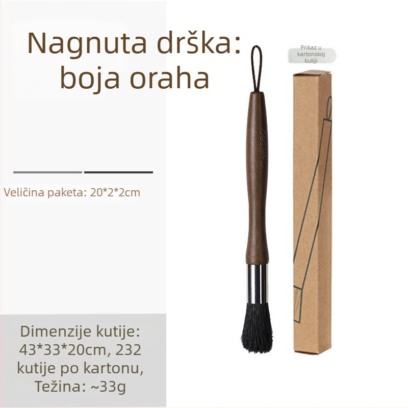 Četka za čišćenje strojeva za kavu – drvena, mekane dlačice, marka Wangshe/onneso, težina 33 g, izdano 2024