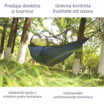 Hamak od platna padobrana, za jedno ili dva, bez nosača, maksimalna nosivost 250