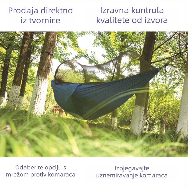 Hamak od platna padobrana, za jedno ili dva, bez nosača, maksimalna nosivost 250
