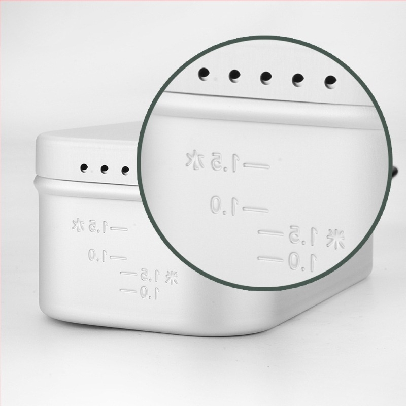 Vanjska aluminijska kutija za obrok s oslobađanjem tlaka i sklopivom ručkom, za 2–3 osobe, težina 443 g