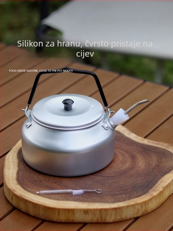 Kamp kuhalo od nehrđajućeg čelika sa silikonskim izljevom i produženim vodovodom – prijenosno, ultralak, filtracija, za 1–3 osobe