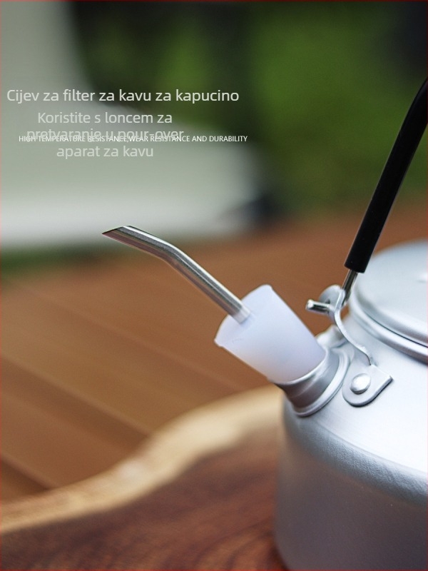 Kamp kuhalo od nehrđajućeg čelika sa silikonskim izljevom i produženim vodovodom – prijenosno, ultralak, filtracija, za 1–3 osobe