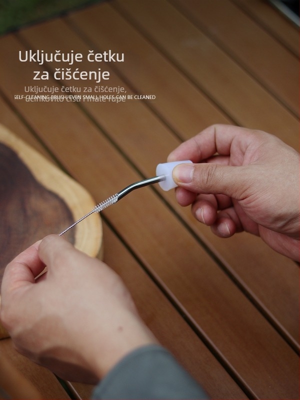 Kamp kuhalo od nehrđajućeg čelika sa silikonskim izljevom i produženim vodovodom – prijenosno, ultralak, filtracija, za 1–3 osobe