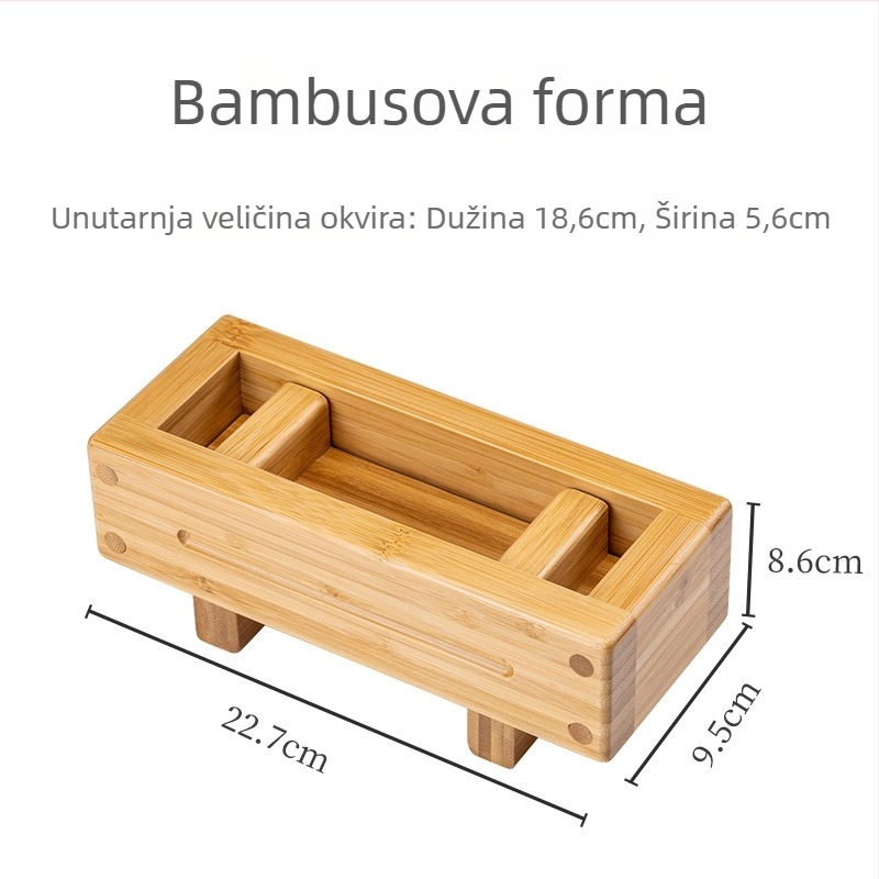 Ručna presovana forma za sushi – bambus-drevena DIY forma za japansku i korejsku kuhinju