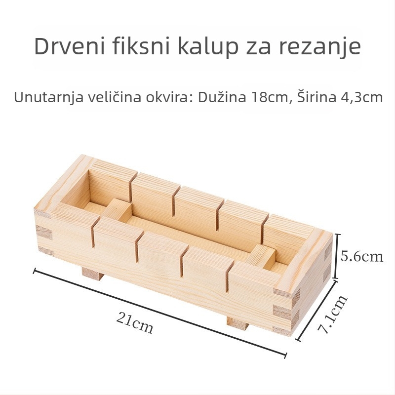 Ručna presovana forma za sushi – bambus-drevena DIY forma za japansku i korejsku kuhinju