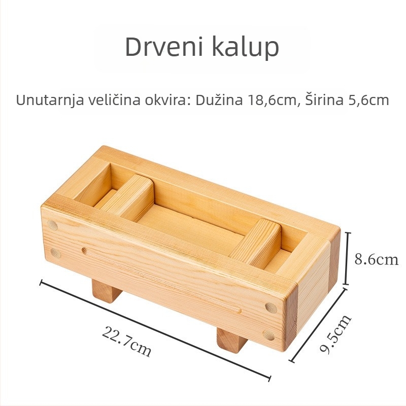 Ručna presovana forma za sushi – bambus-drevena DIY forma za japansku i korejsku kuhinju