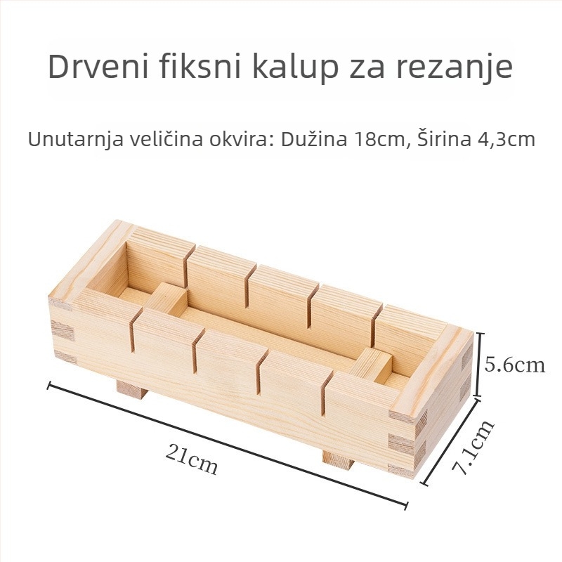 Ručna presovana forma za sushi – bambus-drevena DIY forma za japansku i korejsku kuhinju